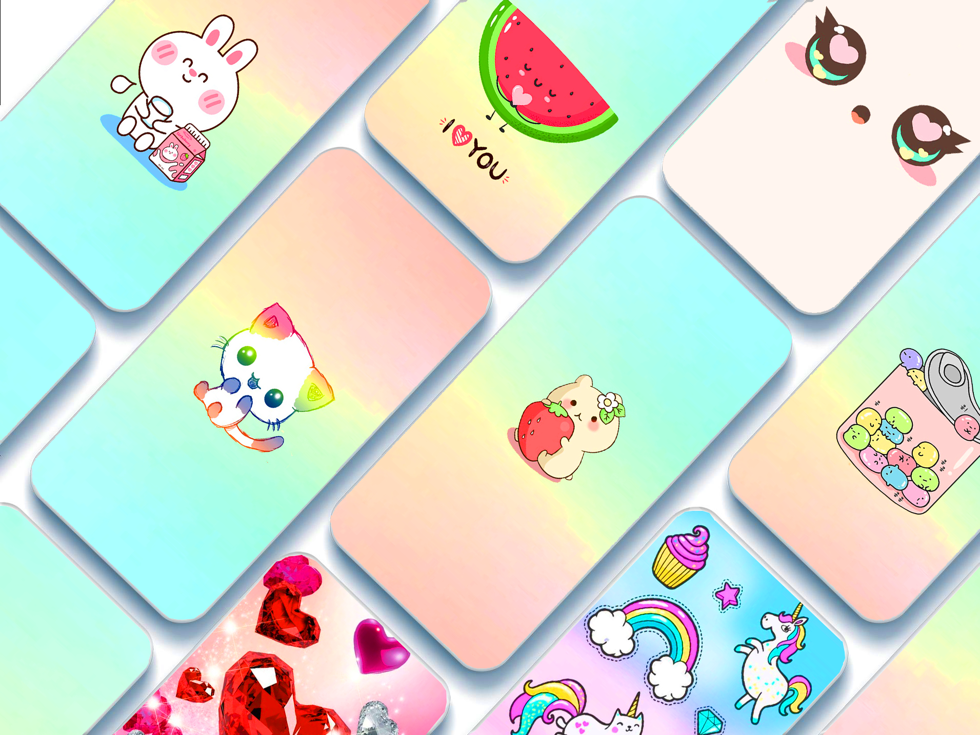 اسکرین شات 1 برنامه Cute wallpapers & backgrounds