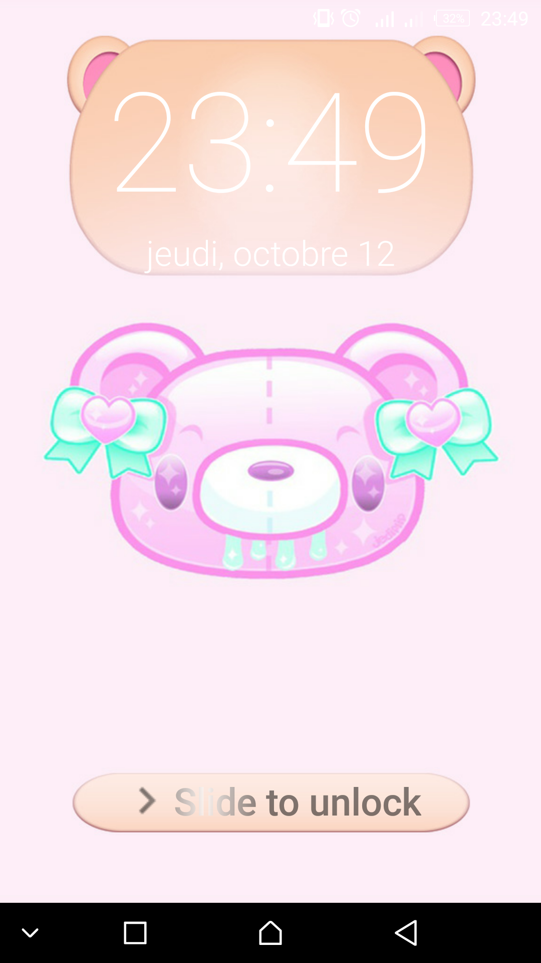 اسکرین شات 1 برنامه Kawaii Cute LockScreen