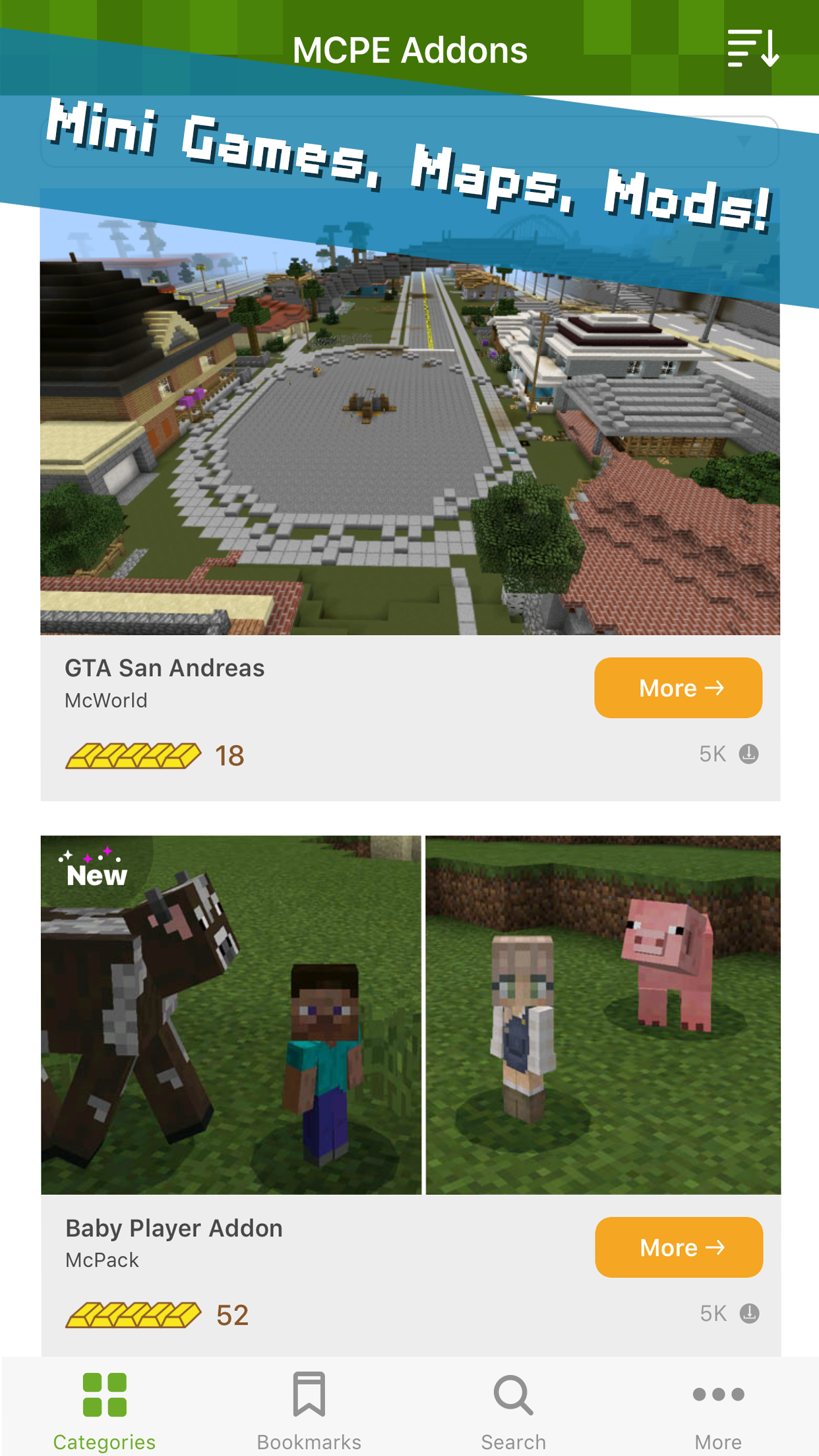 اسکرین شات 1 برنامه Addons for Minecraft