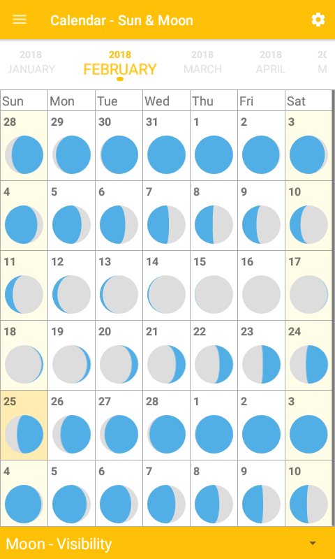 اسکرین شات 3 برنامه Calendar - Sun & Moon