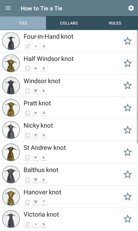 اسکرین شات 1 برنامه Encyclopedia of Tie Knots