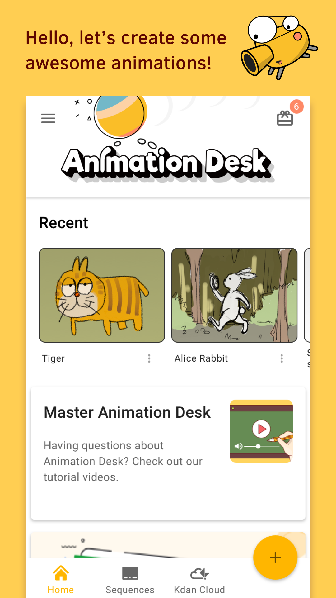 اسکرین شات 1 برنامه Animation Desk–Cartoon & GIF