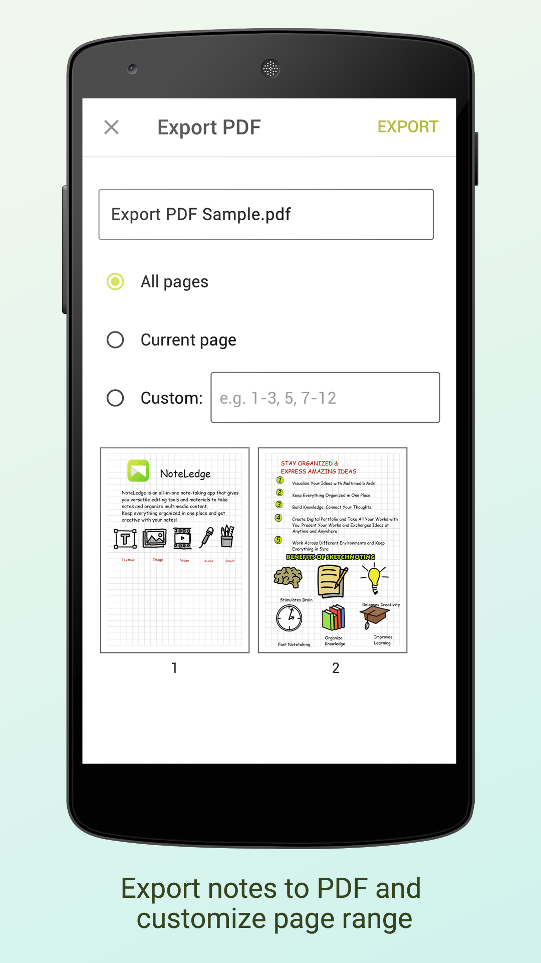 اسکرین شات 4 برنامه NoteLedge - Digital Notebook