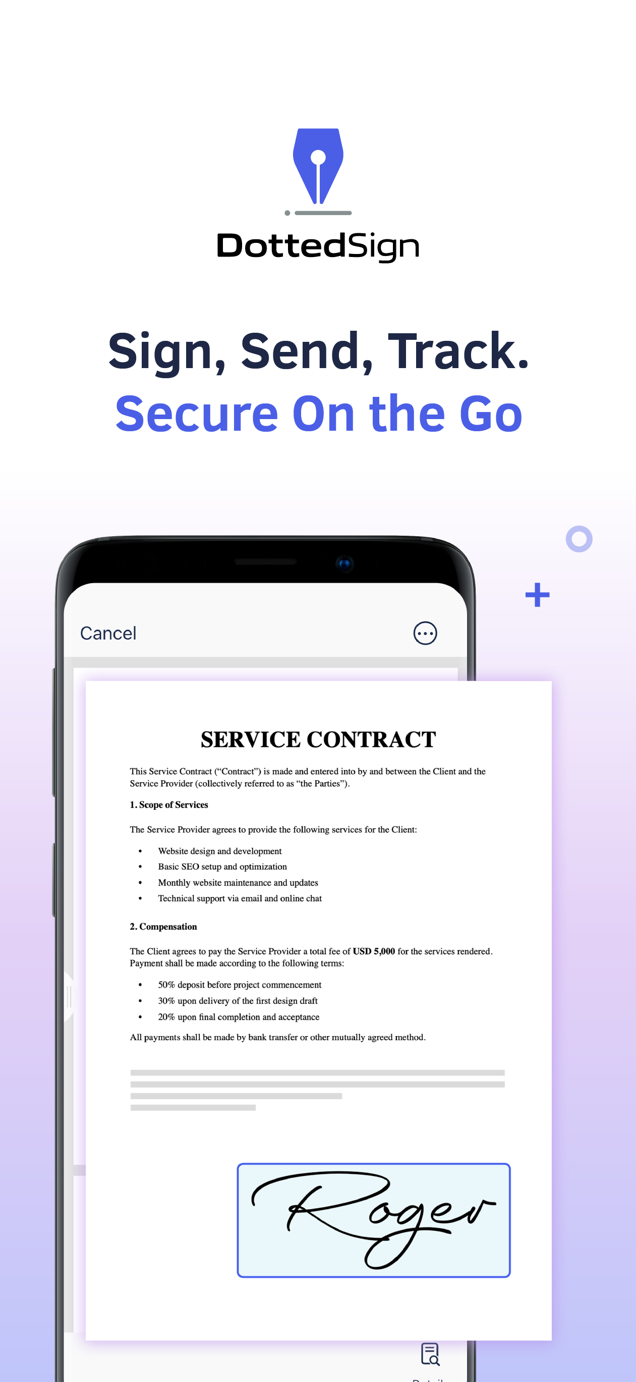 اسکرین شات 1 برنامه DottedSign - eSign & Fill Docs