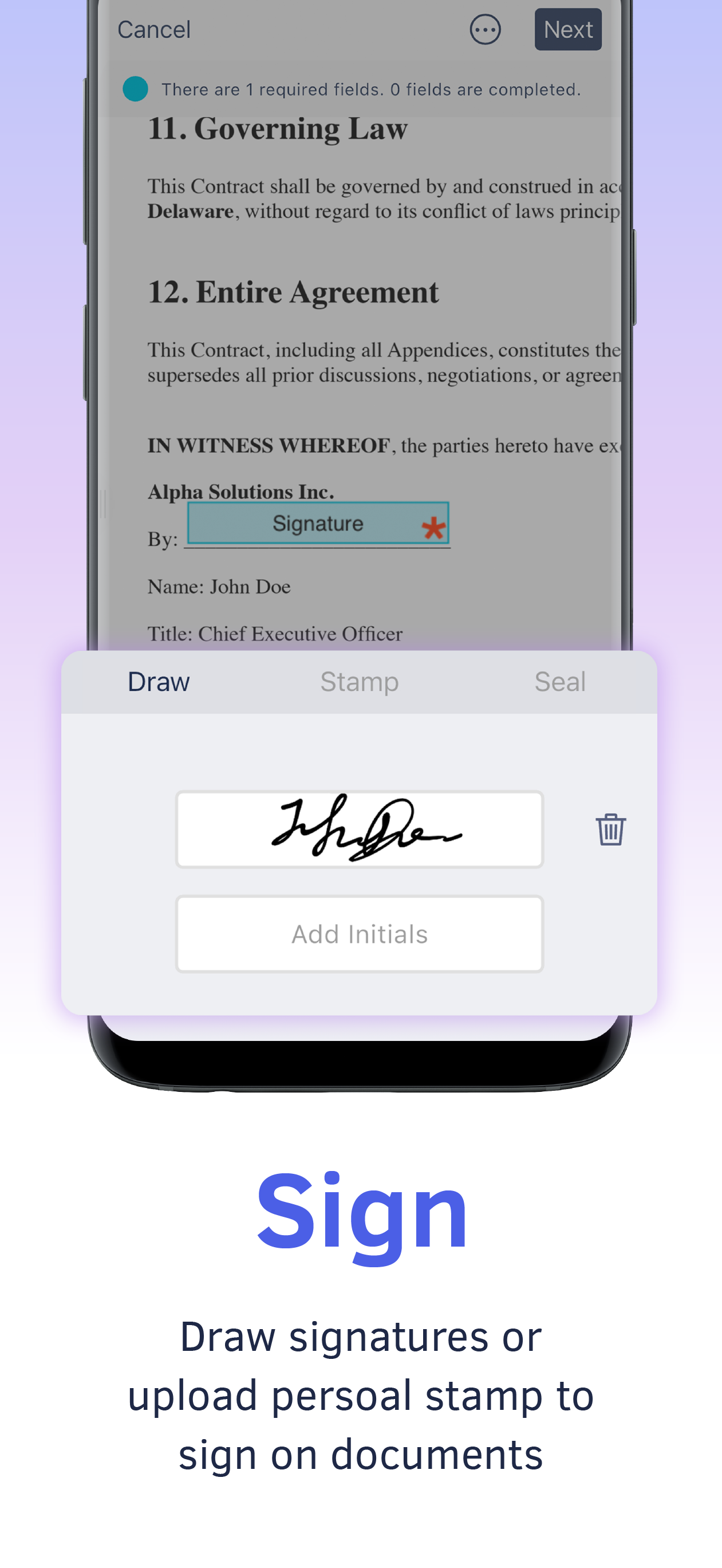 اسکرین شات 2 برنامه DottedSign - eSign & Fill Docs