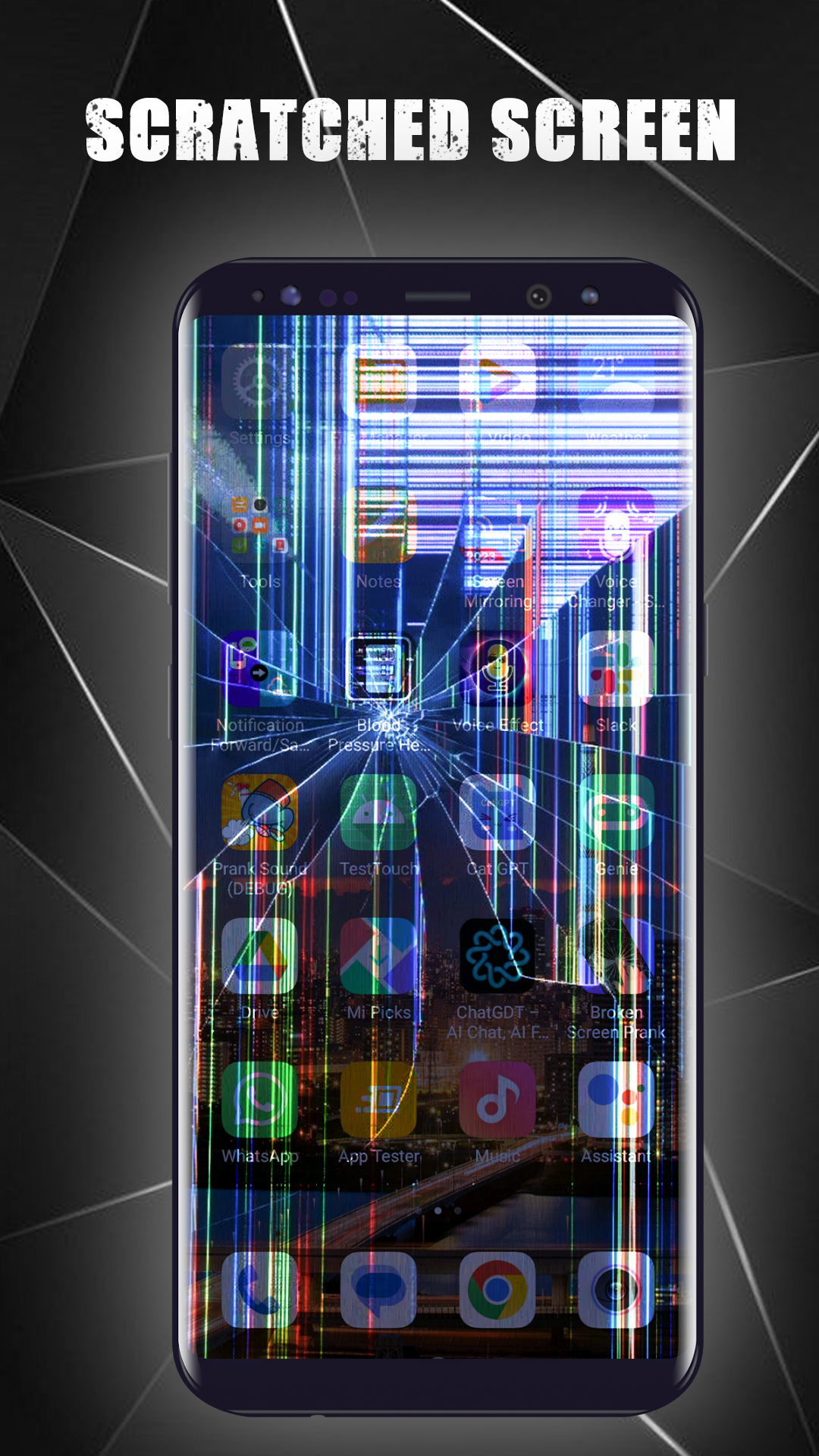 اسکرین شات 4 برنامه Broken Screen & Wallpaper 4K