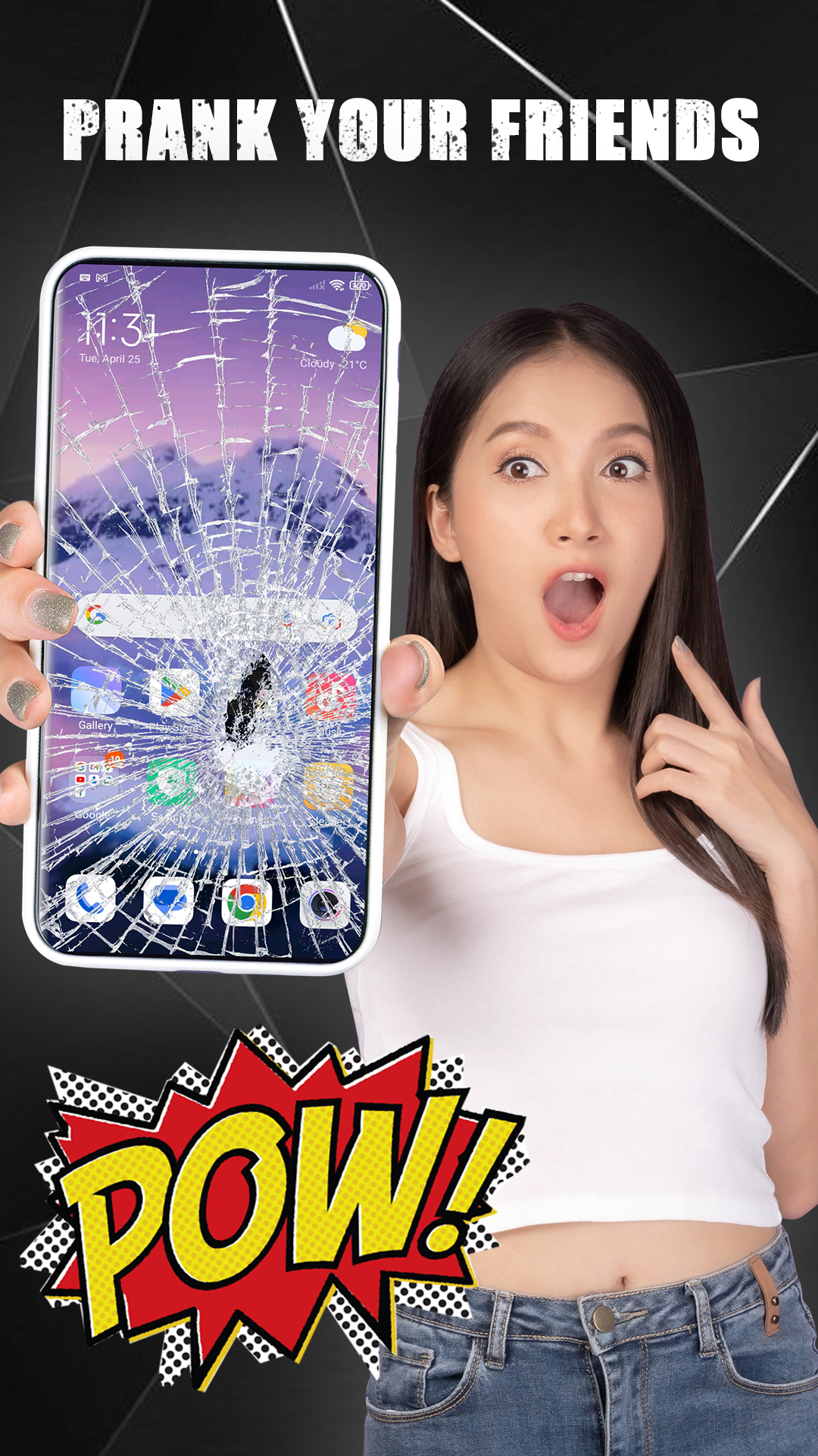 اسکرین شات 5 برنامه Broken Screen & Wallpaper 4K
