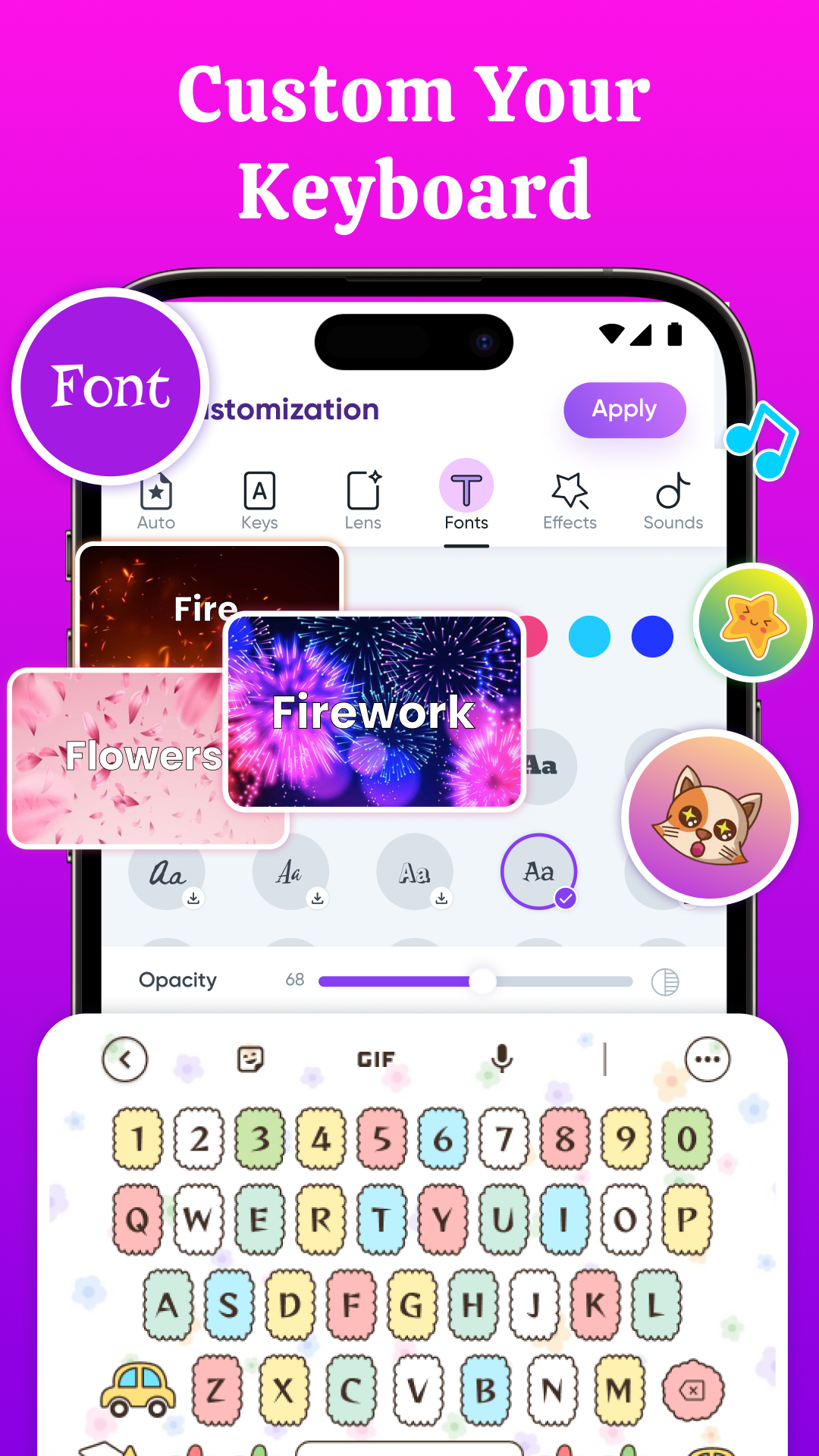 اسکرین شات 3 برنامه Fonts Keyboard: Emoji & Fonts