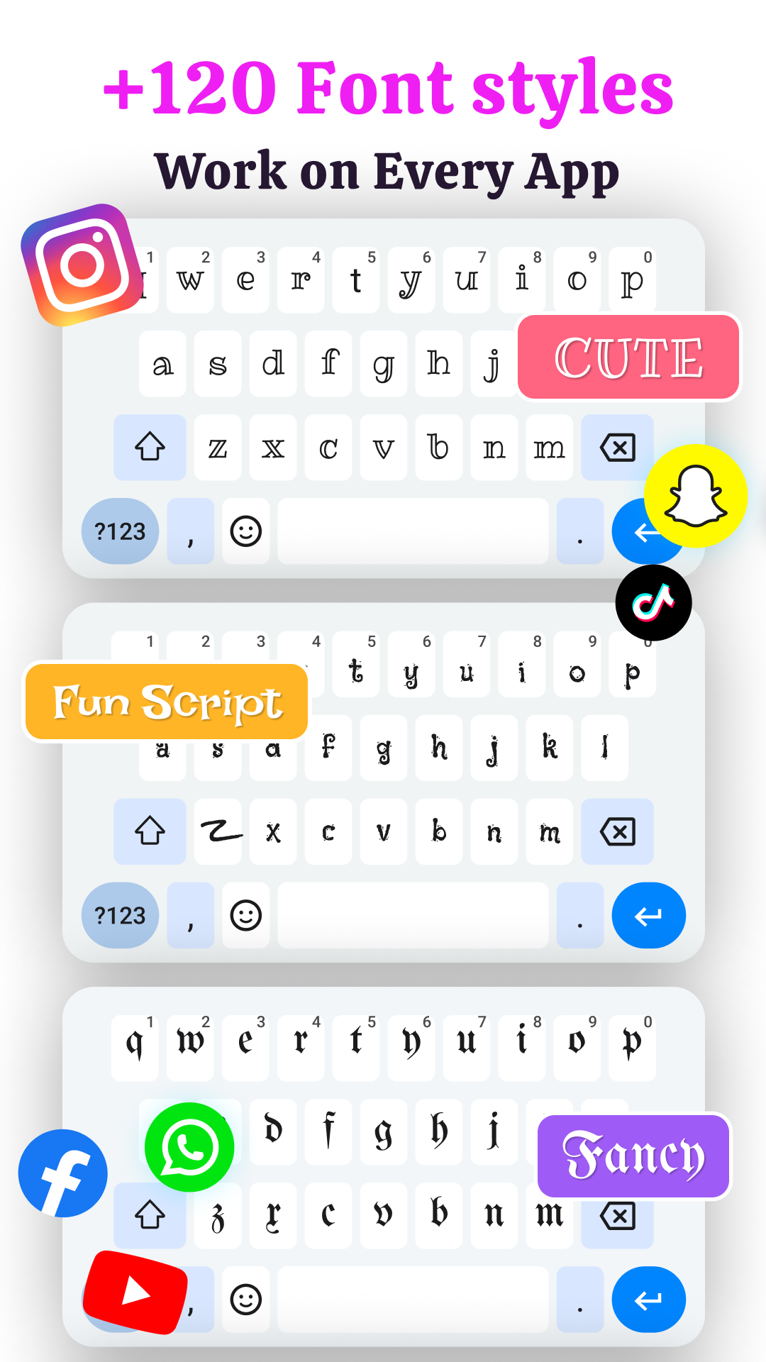 اسکرین شات 4 برنامه Fonts Keyboard: Emoji & Fonts
