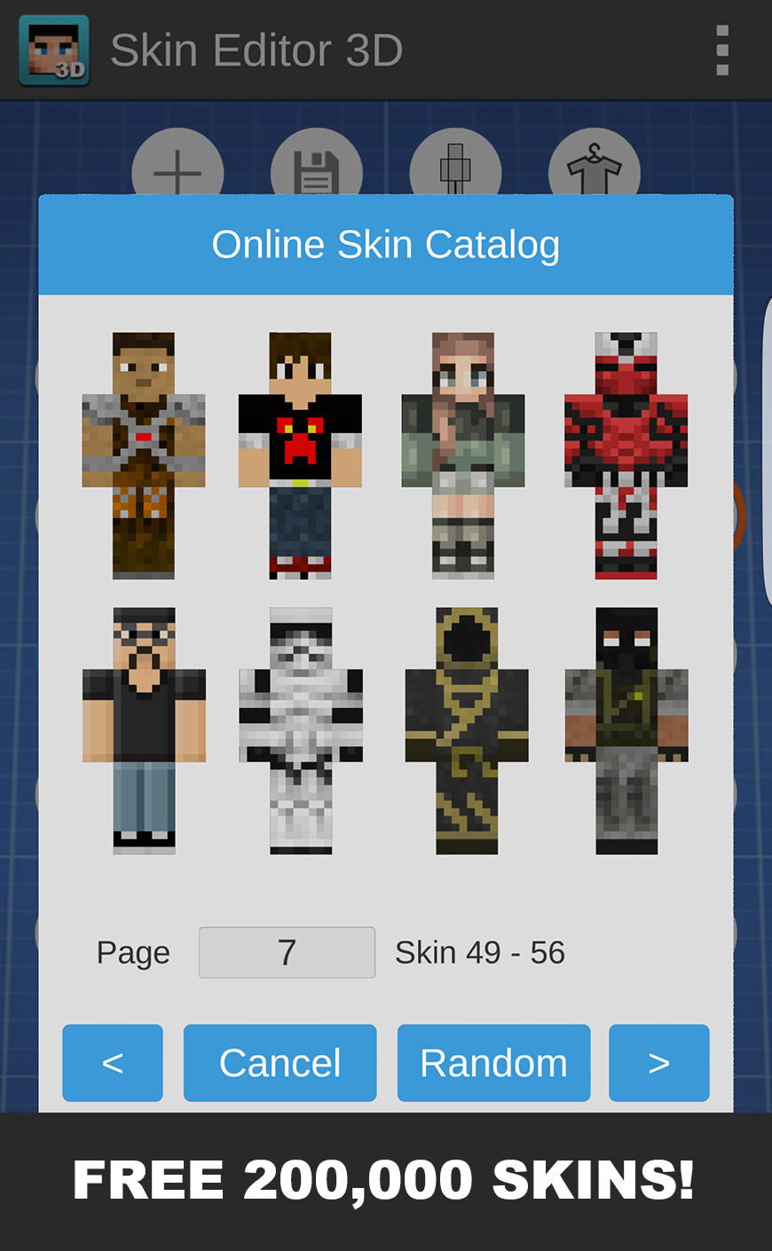 اسکرین شات 2 برنامه Skin Editor 3D for Minecraft