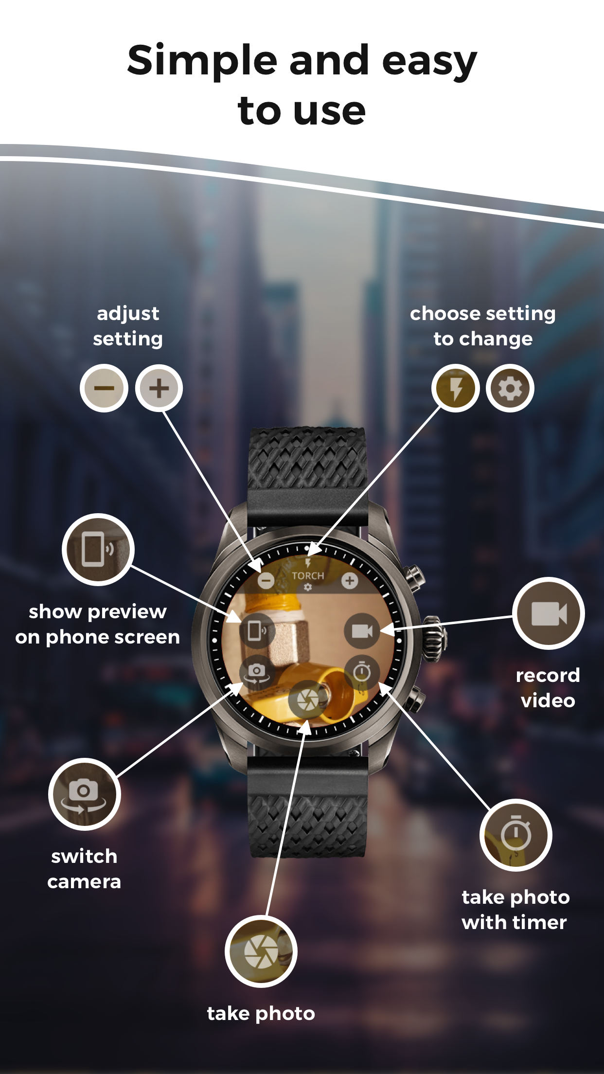 اسکرین شات 4 برنامه Camera Remote for Wear OS