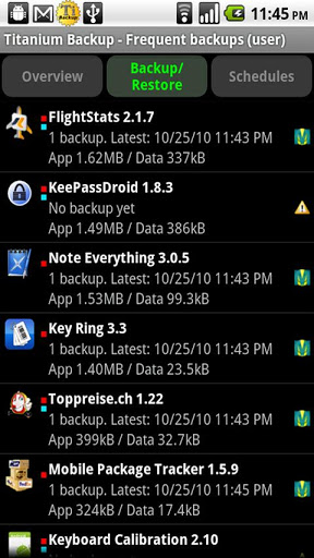 اسکرین شات برنامه Titanium Backup ★ root needed 1