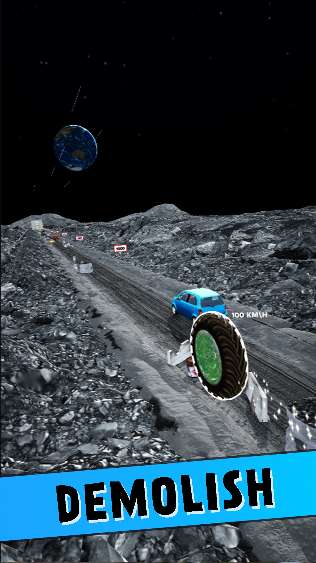 اسکرین شات 2 بازی Crazy Tire - Reach the Moon