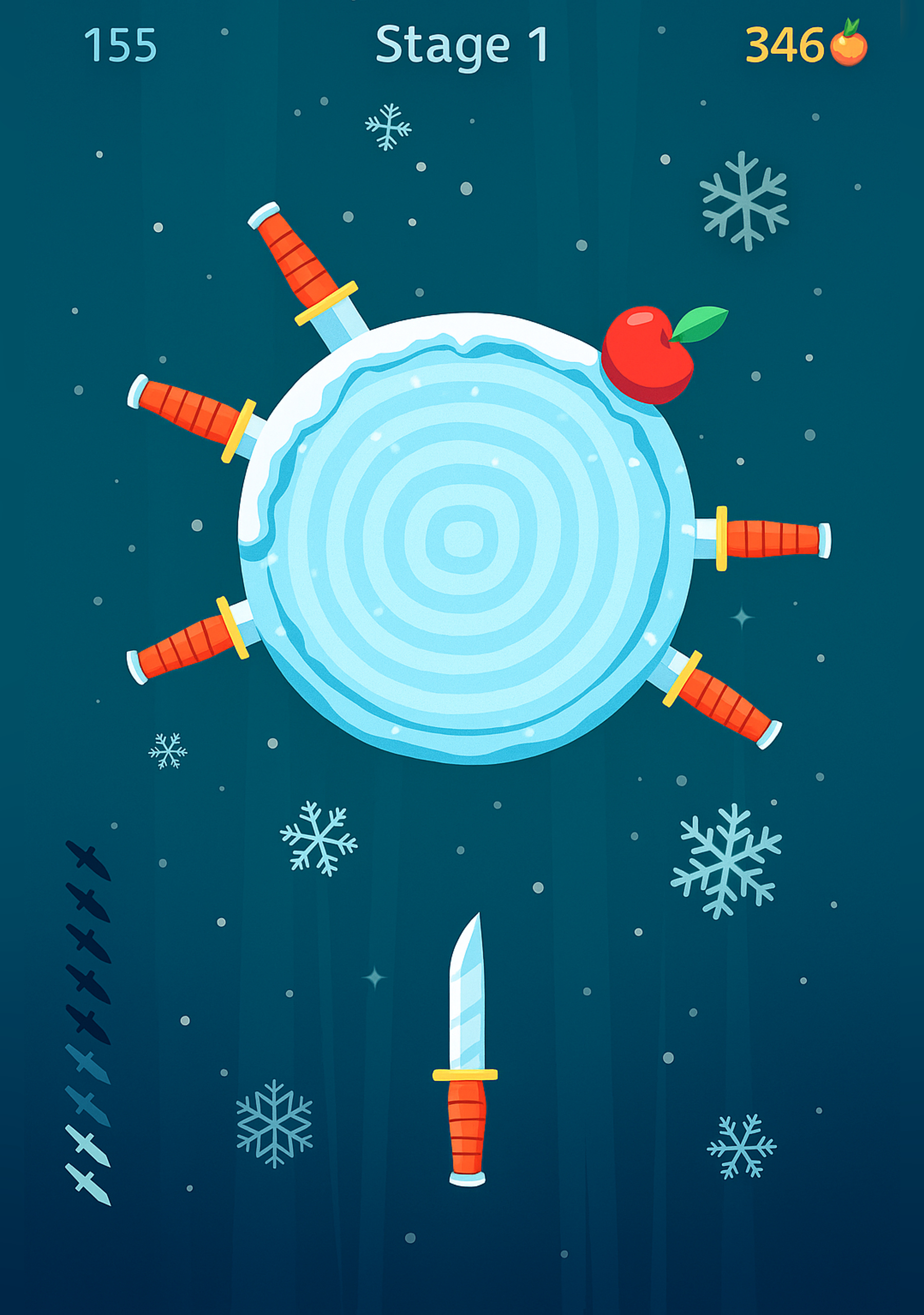 اسکرین شات 1 بازی  knife hit (نایف هیت)