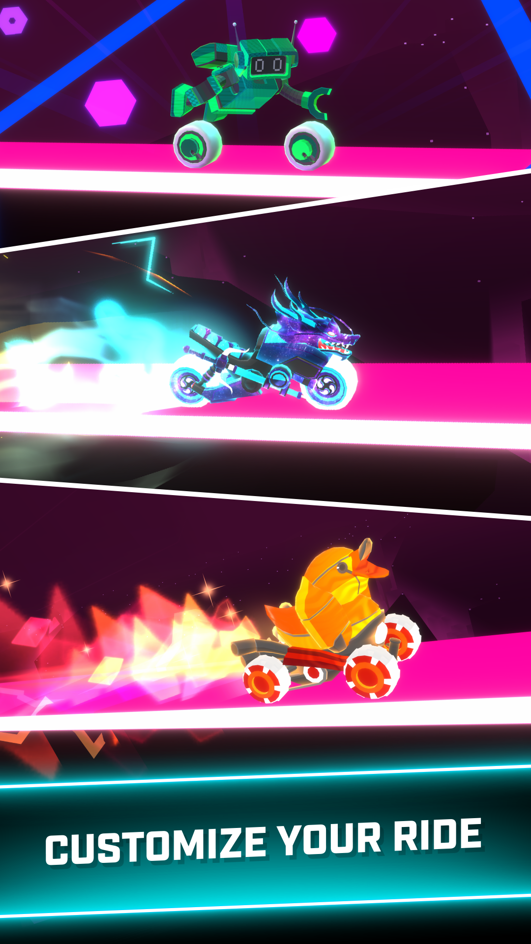 اسکرین شات 6 بازی Rider Worlds - Neon Bike Races
