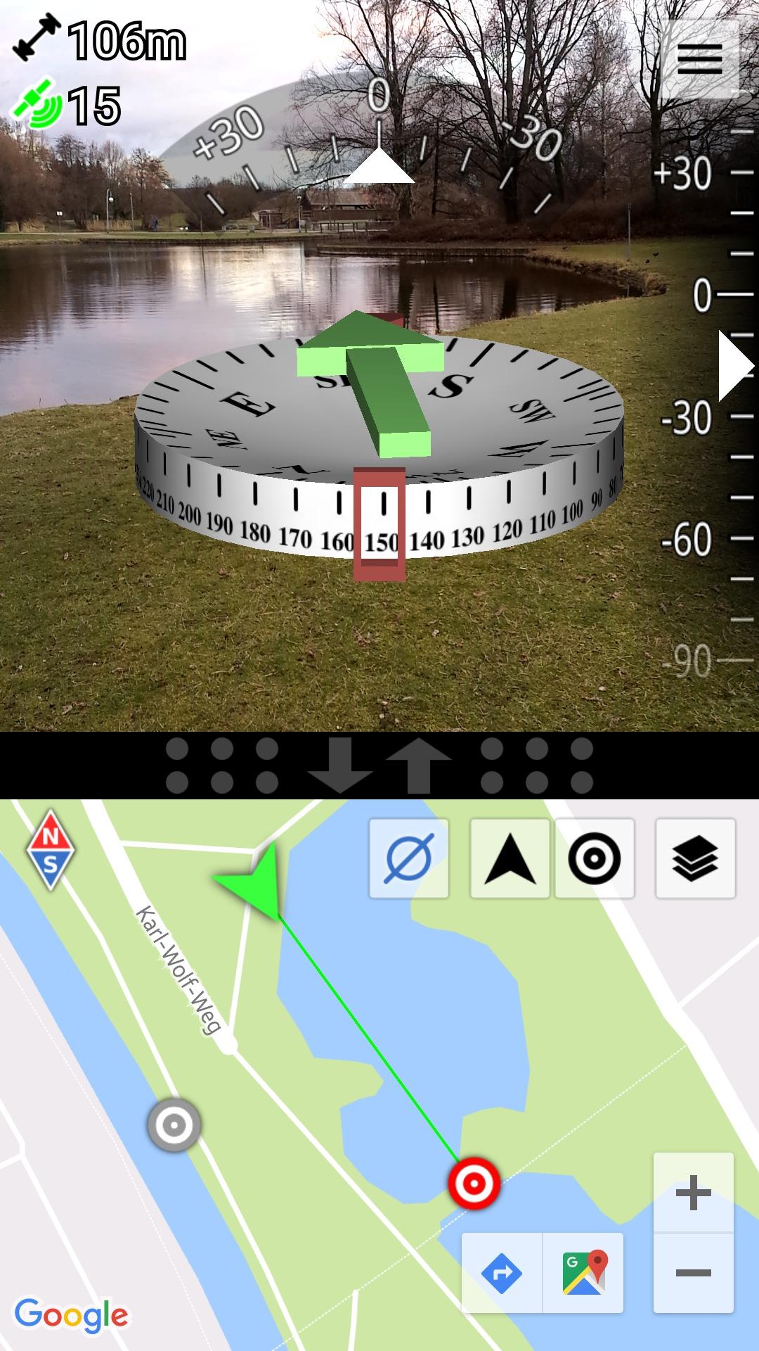 اسکرین شات 5 برنامه AR GPS Compass Map 3D