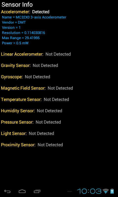اسکرین شات برنامه Accelerometer Meter 6