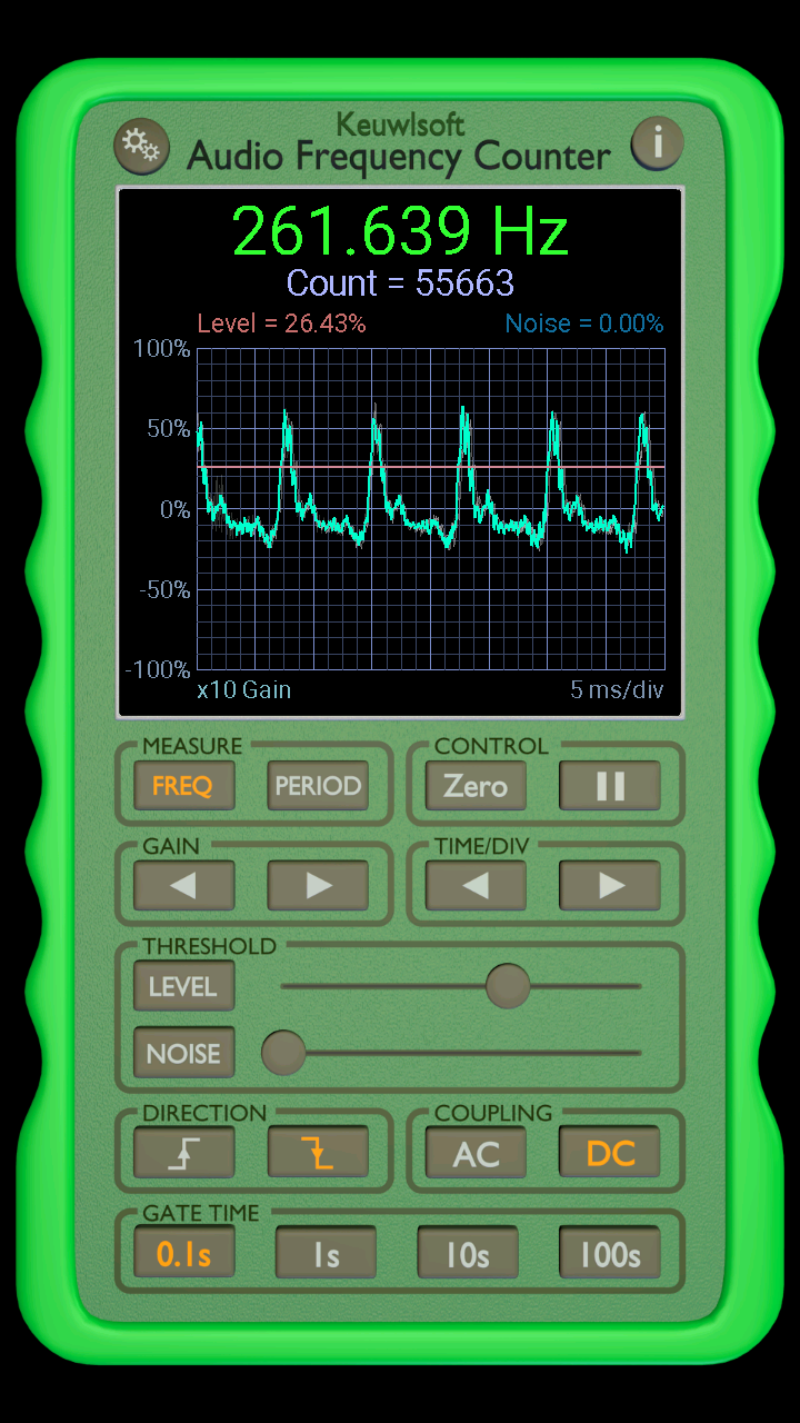 اسکرین شات برنامه Audio Frequency Counter 1