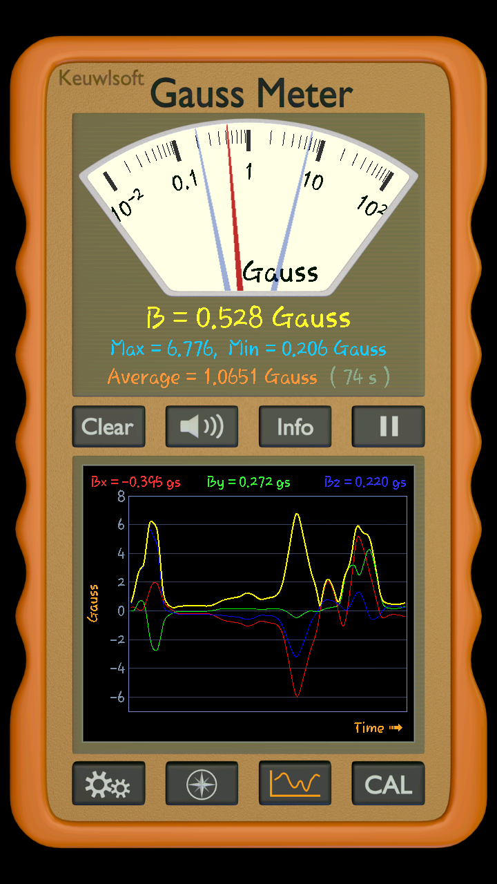 اسکرین شات 1 برنامه Gauss Meter