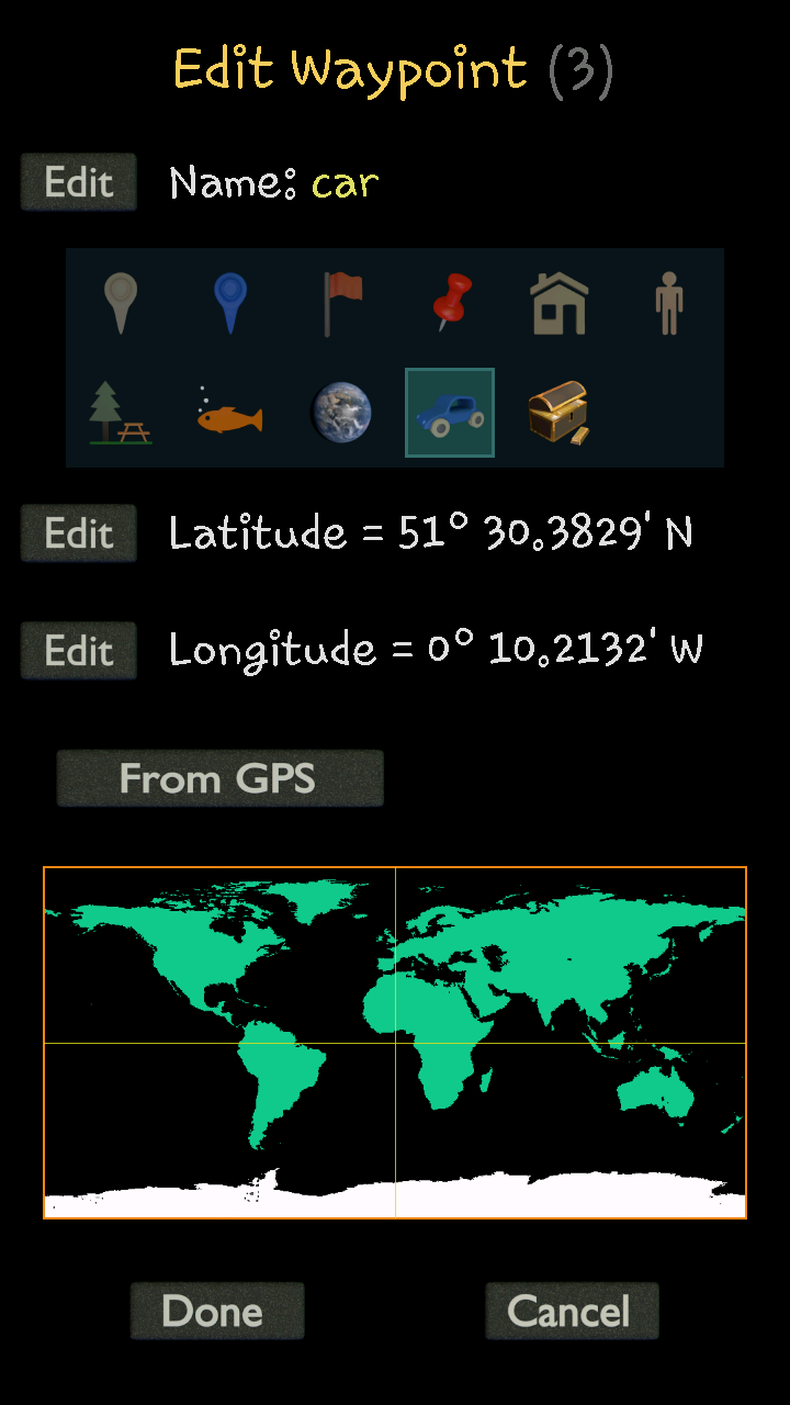 اسکرین شات 4 برنامه GPS Waypoint Finder