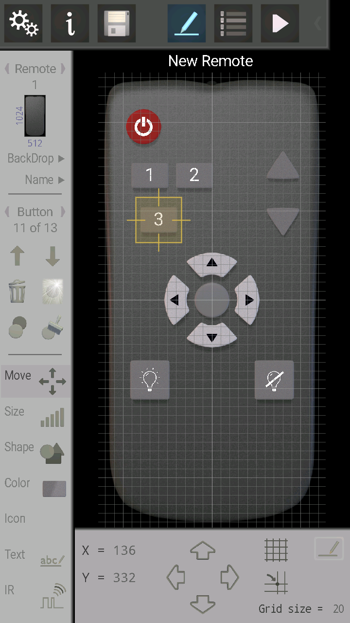 اسکرین شات برنامه IR Remote Creator 1