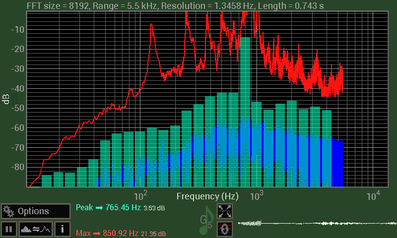 اسکرین شات برنامه Spectrum Analyser 4