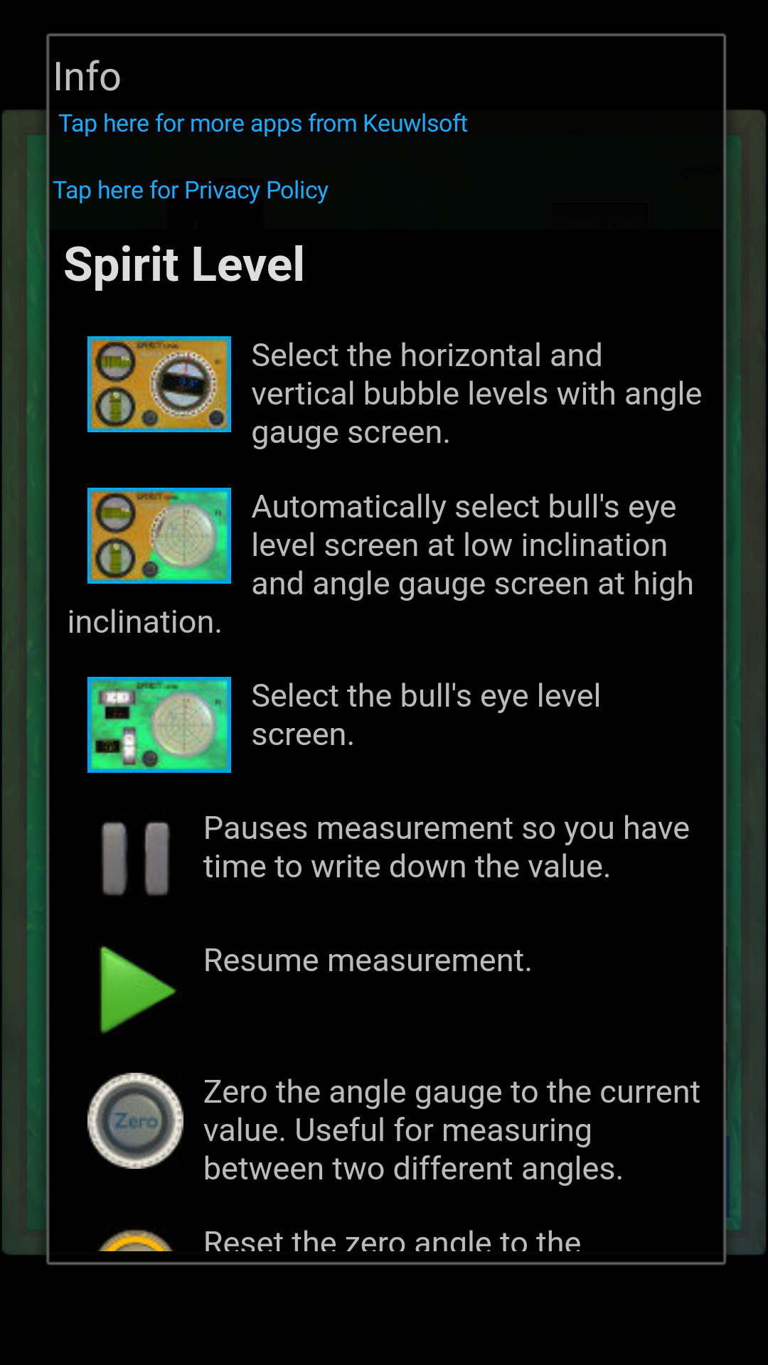 اسکرین شات برنامه Spirit Level 4