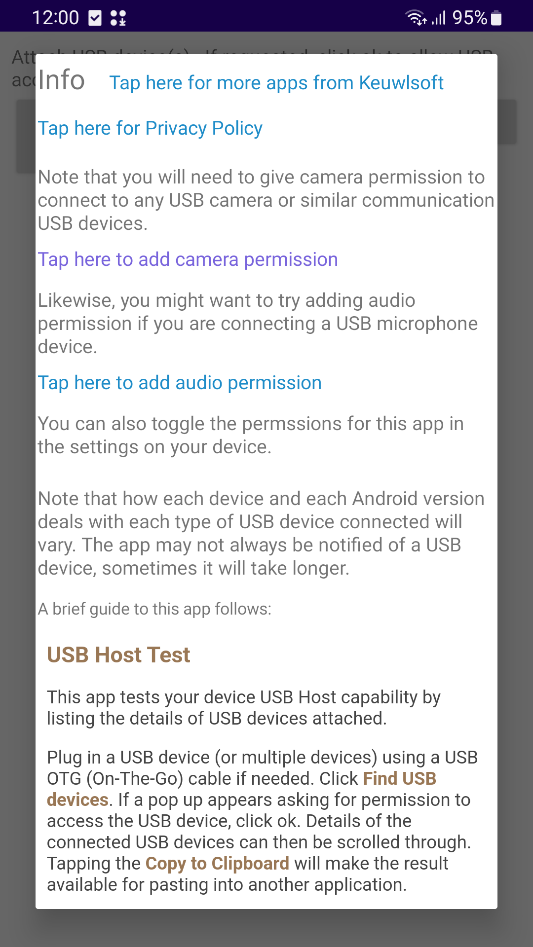 اسکرین شات 4 برنامه USB Host Test