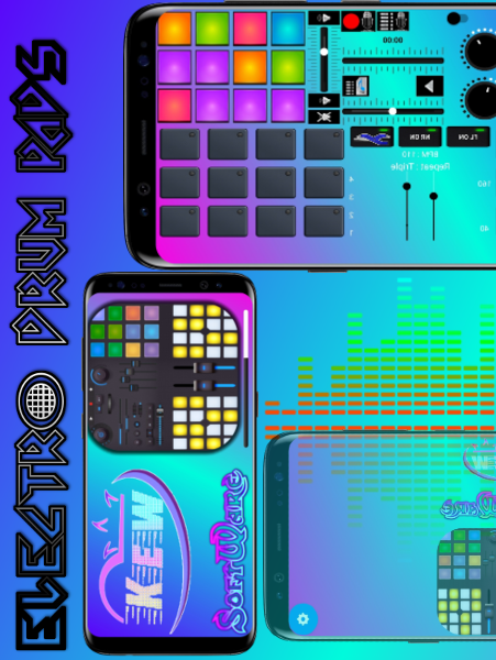 اسکرین شات 1 برنامه Electro Drum Pads