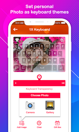 اسکرین شات 8 برنامه 1X Keyboard - Emoji, Stickers, GIF & Free Theme