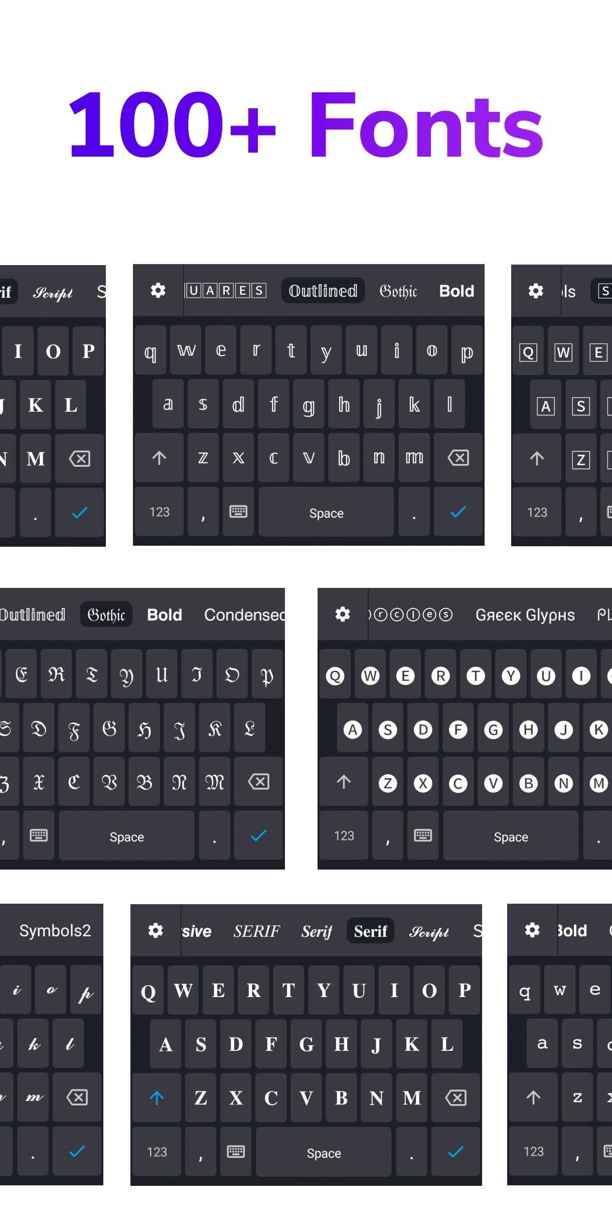 اسکرین شات 4 برنامه Font Keyboard: Fonts & Emoji