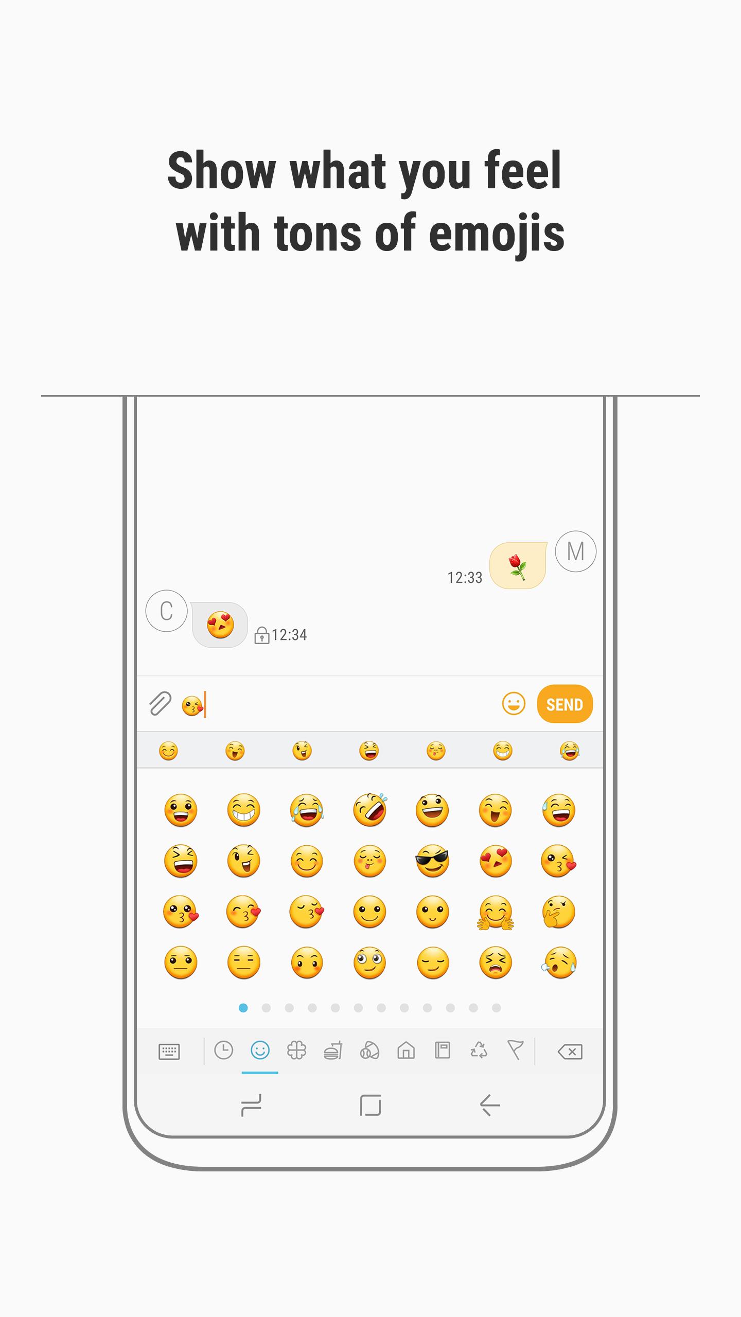 اسکرین شات 3 برنامه Samsung Keyboard 2022 - Emoji