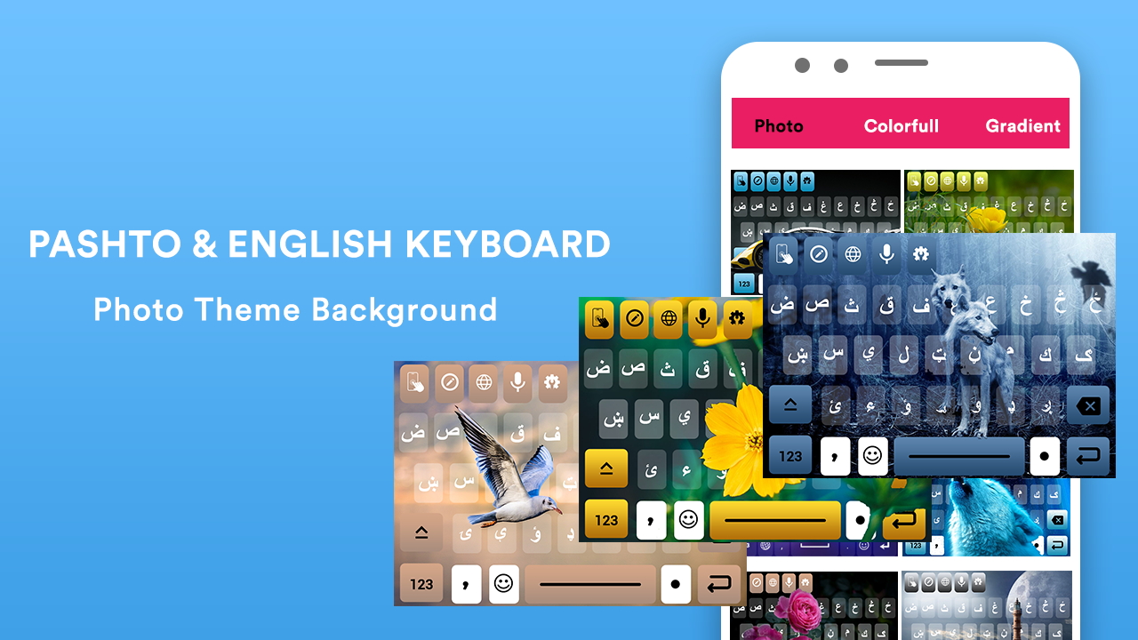 اسکرین شات 1 برنامه Afghan Flag Pashto Keyboard