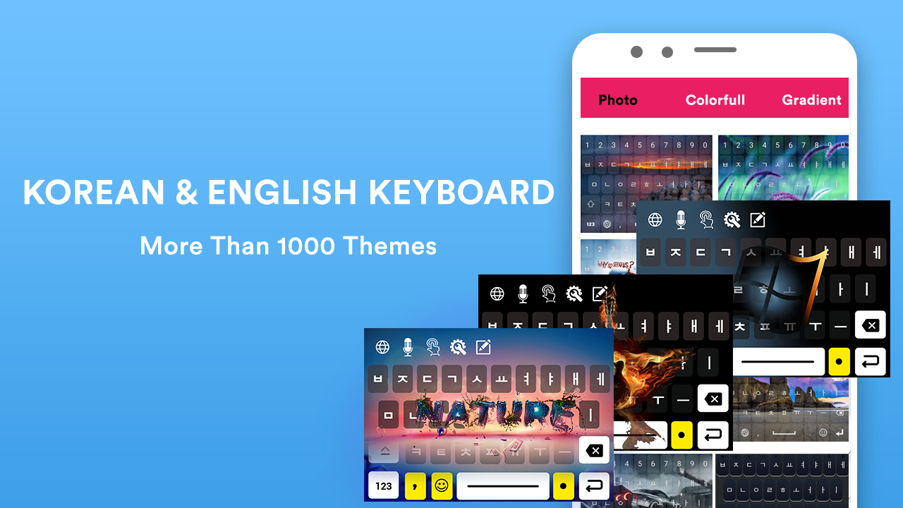 اسکرین شات 4 برنامه Korean Keyboard with English