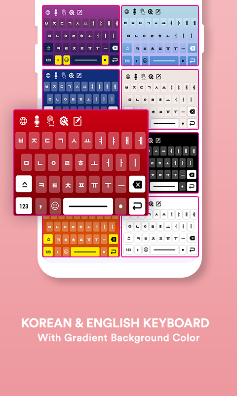 اسکرین شات 3 برنامه Korean Keyboard with English