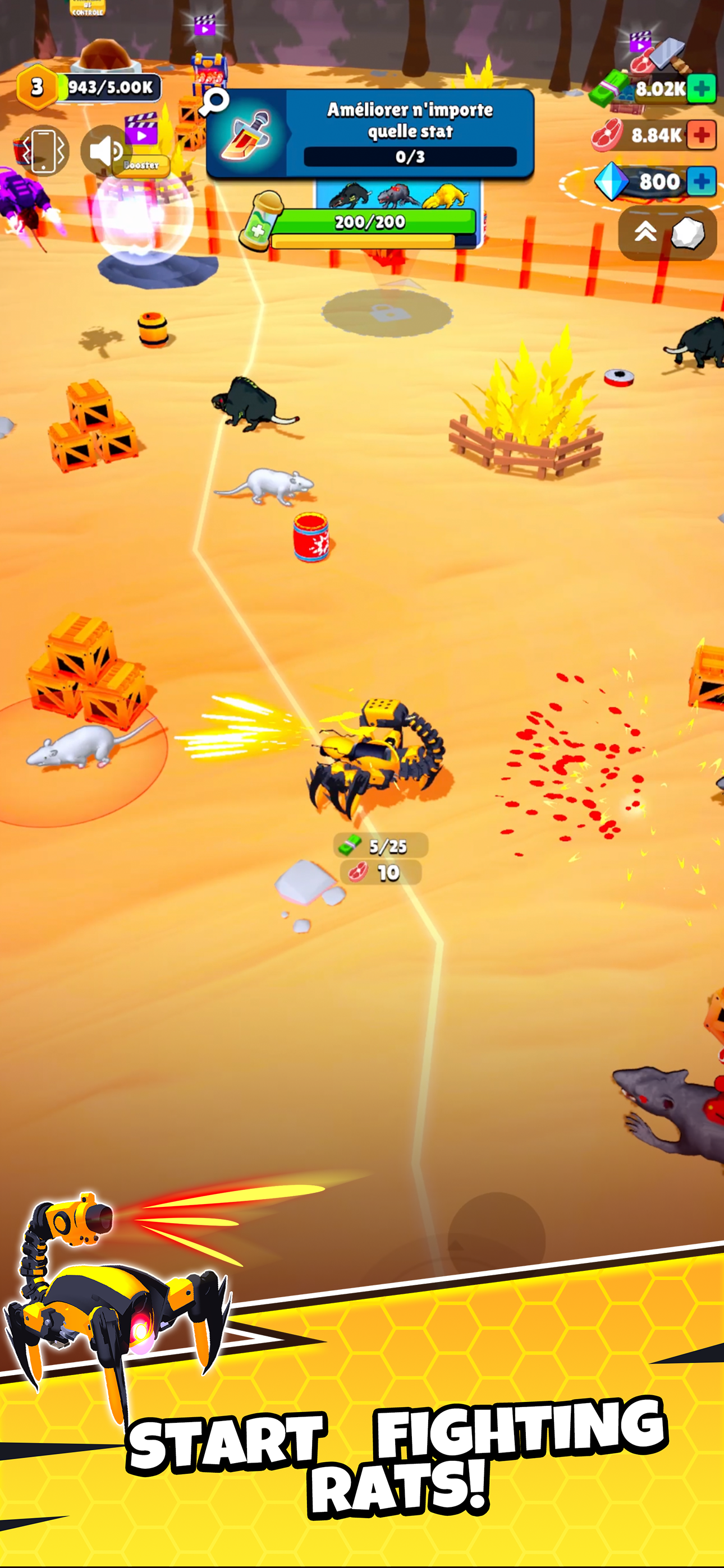 اسکرین شات 1 بازی Rat Killer Robot Invasion