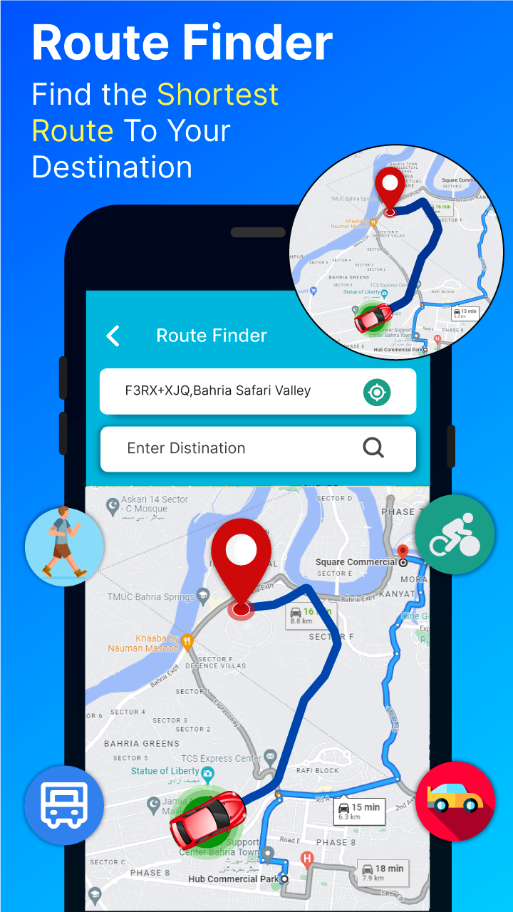 اسکرین شات 1 برنامه GPS Navigation Maps Directions