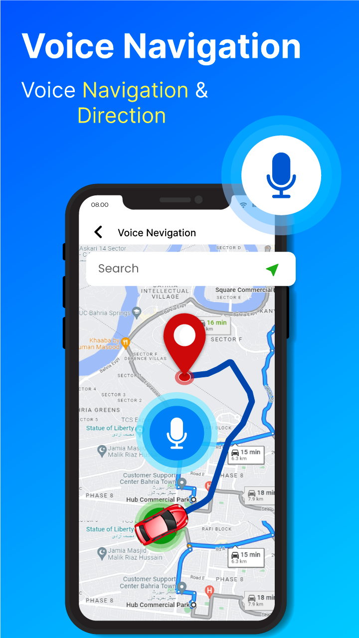 اسکرین شات 2 برنامه GPS Navigation Maps Directions
