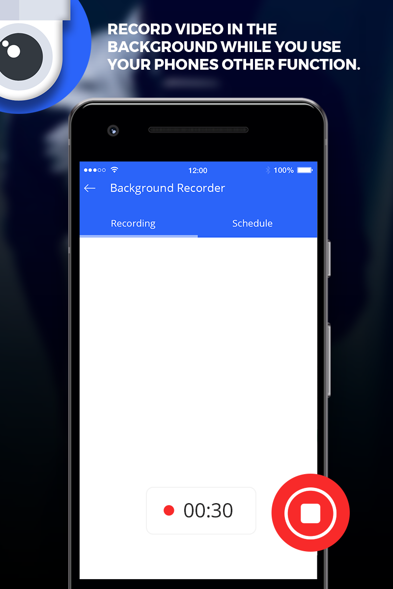 اسکرین شات 2 برنامه Background Video Recorder