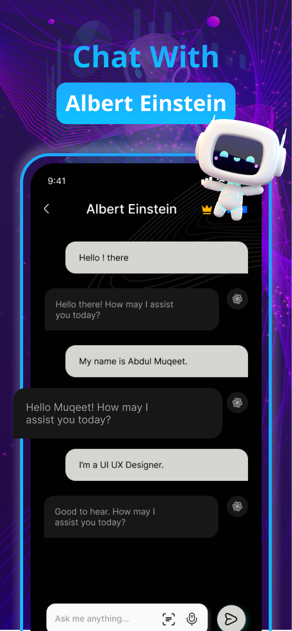 اسکرین شات 5 برنامه Cleverbot - Chat AI Character