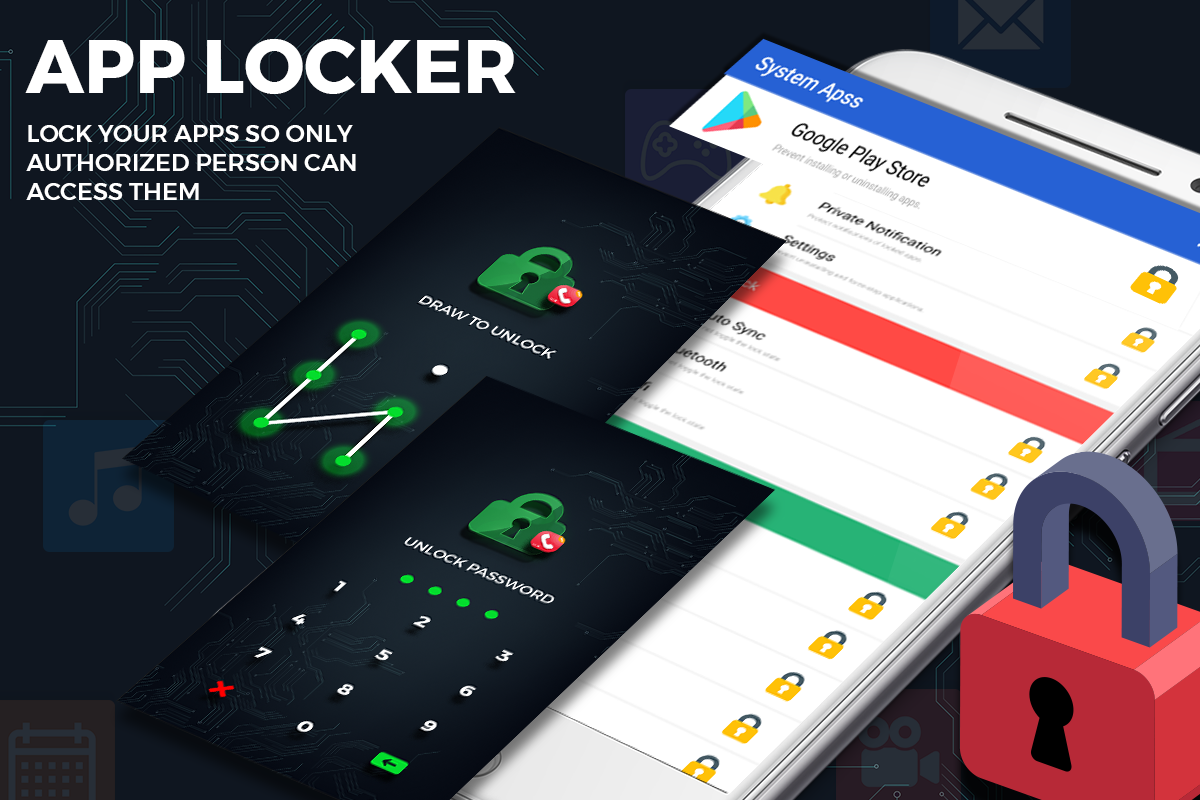 اسکرین شات 1 برنامه Applock: Intruder Selfie Alert