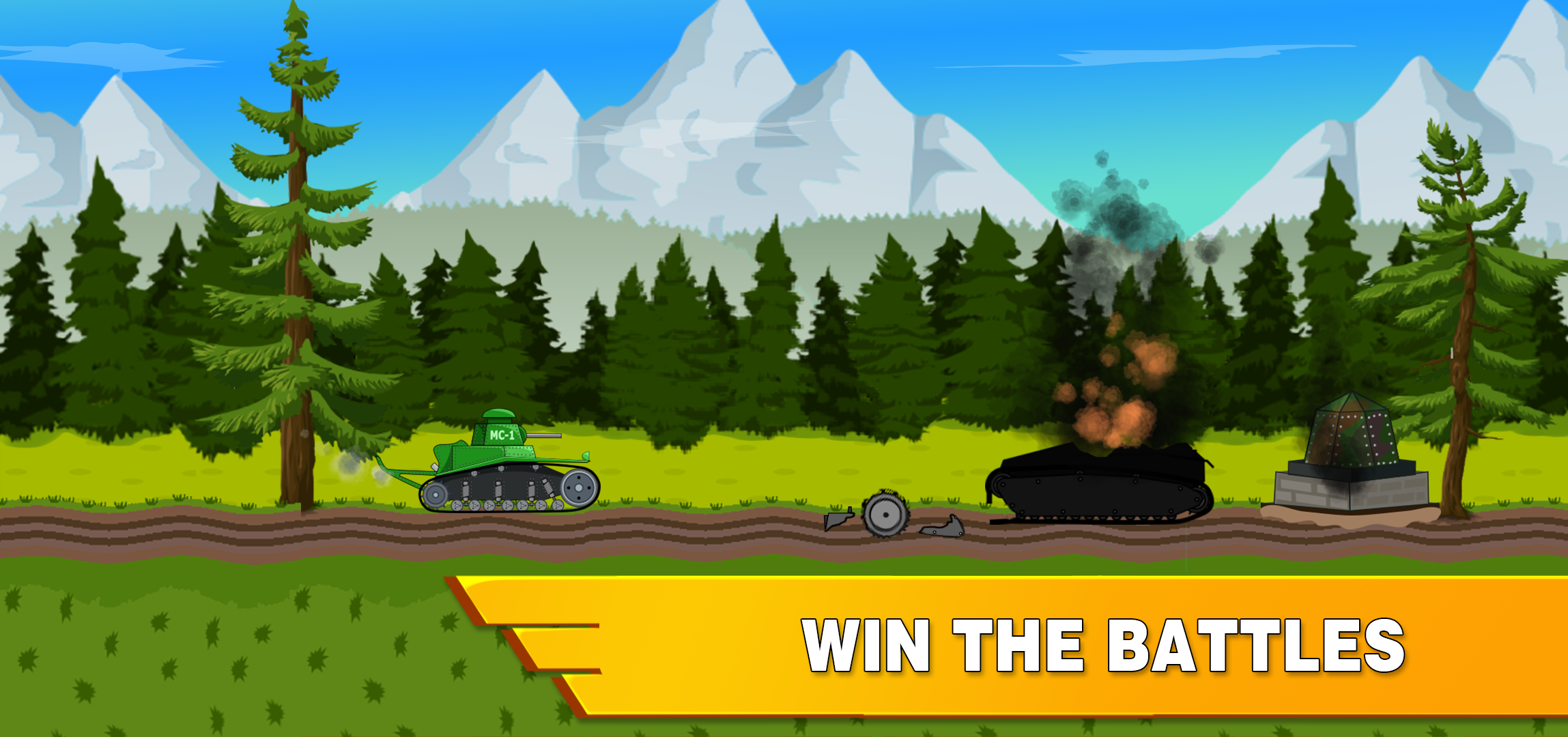 اسکرین شات 1 بازی Tank Battle War 2d: vs Boss