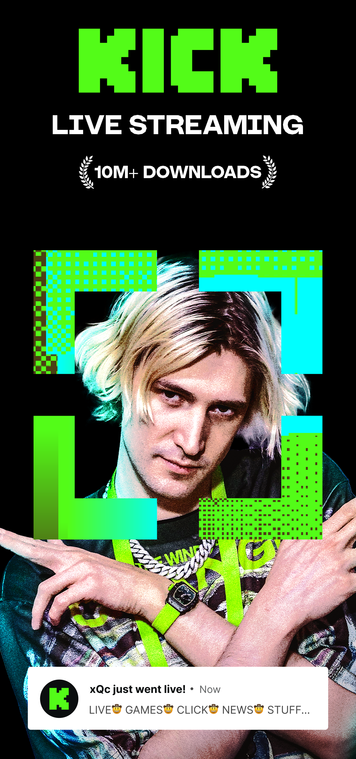 اسکرین شات 1 برنامه Kick: Live Streaming
