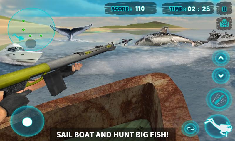 اسکرین شات 3 بازی Shark Attack Spear Fishing 3D