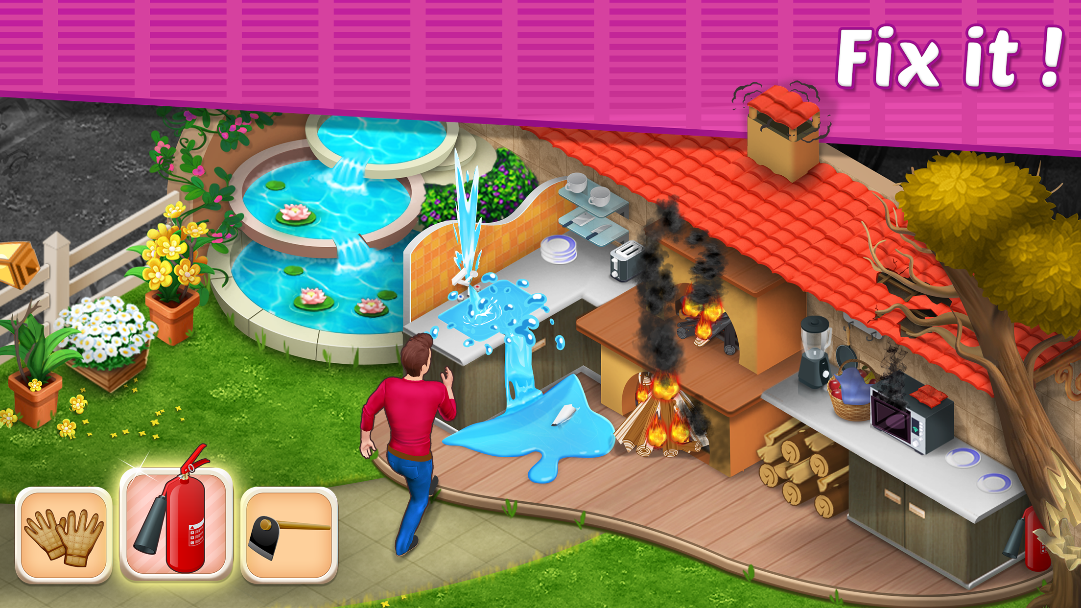 اسکرین شات 2 بازی Bubble Shooter - Home Fix it