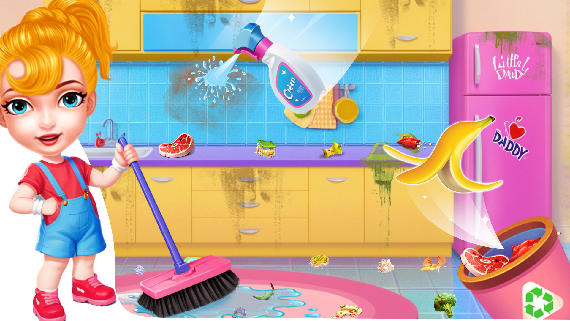 اسکرین شات 1 بازی Girl home cleaning fun