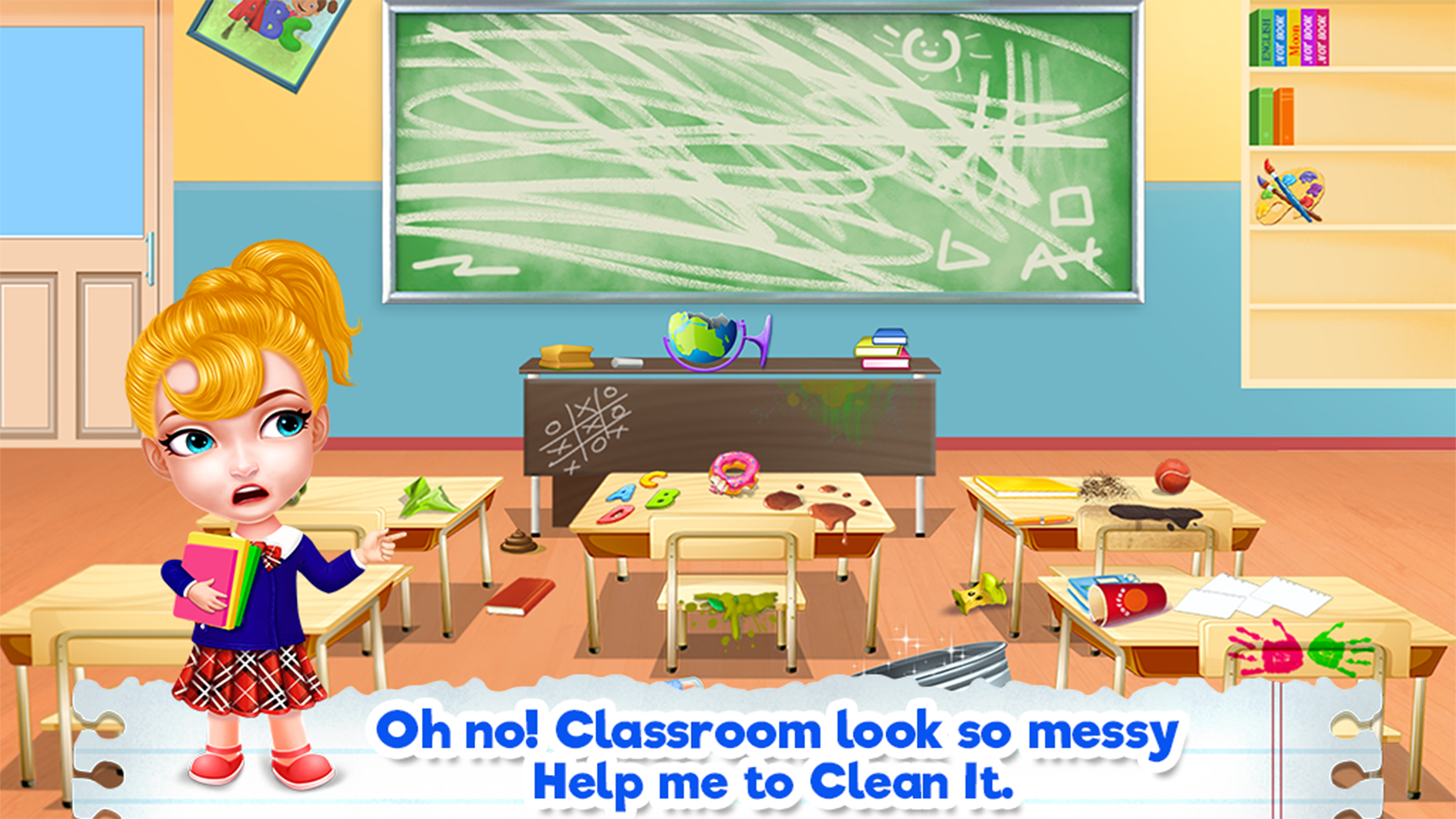 اسکرین شات 5 برنامه Keep Your School Clean Game