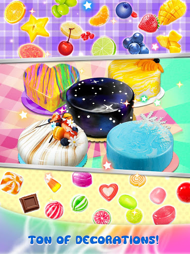 اسکرین شات 7 بازی Galaxy Mirror Glaze Cake - Sweet Desserts Maker
