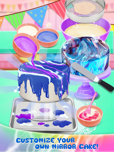 اسکرین شات 6 بازی Galaxy Mirror Glaze Cake - Sweet Desserts Maker