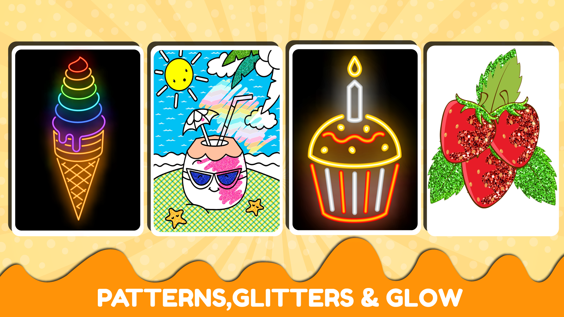 اسکرین شات 6 بازی Fruits Coloring- Food Coloring